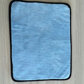 Полотенце ткани ватки коралла Микрофибер супер толстое для ткани чистки автомобиля с черным краем Бордуре